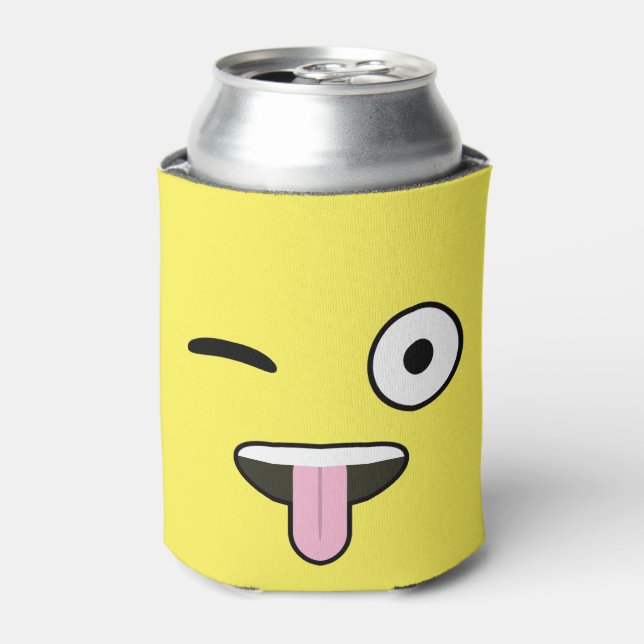 Tongue out Emoji Can Cooler (Can Front)