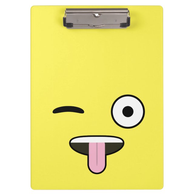 Tongue out Emoji Clipboard (Front)