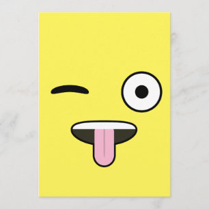 Tongue out Emoji Invitation