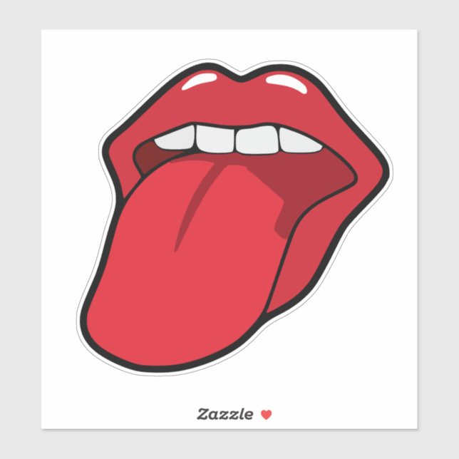 Tongue Sticking out BIG sticker decal (Sheet)