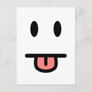 Tongue Sticking Out Face Postcard