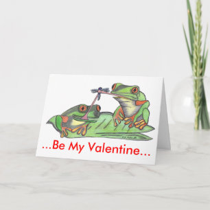 " Tongue Tied Frogs " Card