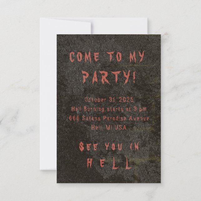 Tonic d'Halloween CHANGER COULEUR - Invitations /  (Dos)