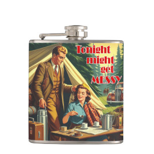 Tonight Might Get Messy Camping Hip Flask