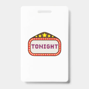 Tonight Movie Theatre Marquee Badge