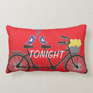 Tonight - Not Tonight - Love birds on bike -Pillow Lumbar Pillow