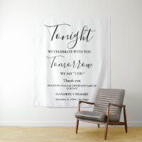 Tonight we celebrate wedding rehearsal dinner sign