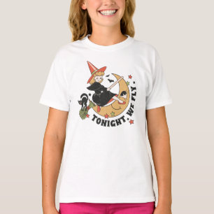 Tonight We Fly – Cute Witch and Black Cat T-Shirt