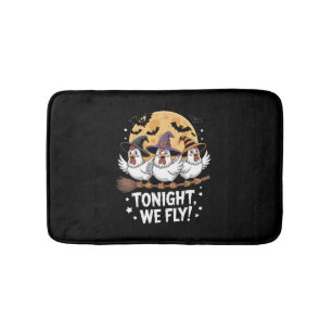 Tonight We Fly Halloween Chicken Bath Mat