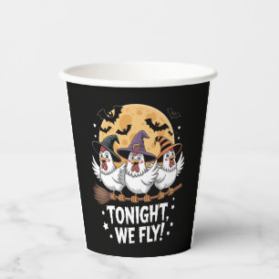 Tonight We Fly Halloween Chicken Paper Cups