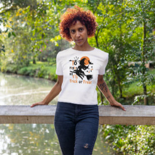 Tonight we fly-Halloween witch on a broom Tri-Blend Shirt