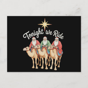 Tonight We Ride Christmas 3 Wise Men Christian Holiday Postcard