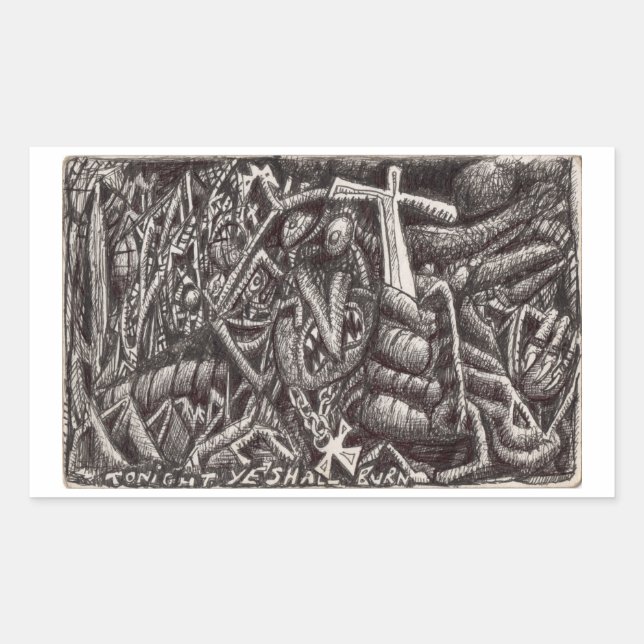 "Tonight, ye shall burn!" Sticker (Front)