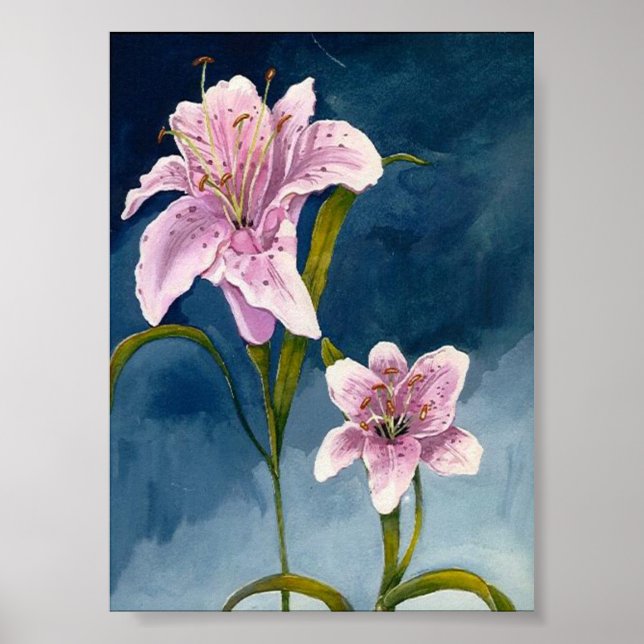 Toni's Stargazer Lillies Poster (Front)