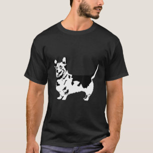 Tonisale Clothing Black And White Corgi T-Shirt