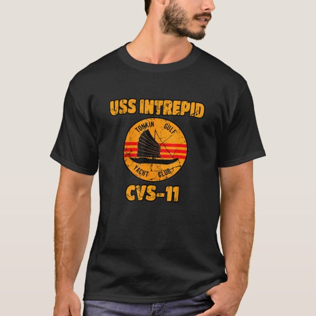 Tonkin Gulf Yacht Club Uss Intrepid Cvs-11 Vietnam T-Shirt (Front)