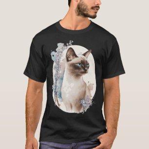 Tonkinese Cat Japanese Cherry Blossom Sakura Cat B T-Shirt