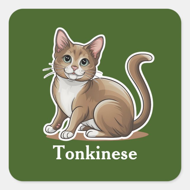 Tonkinese Square Sticker (Front)