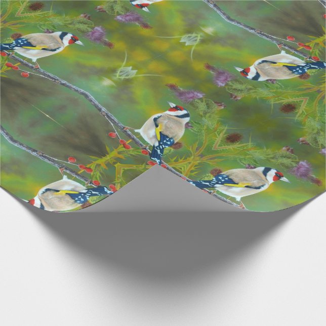 Tonkinson Birds - Finch & Thistle gift wrap (Corner)