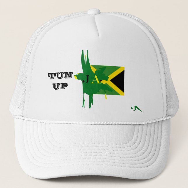 TONNE de la Jamaïque VERS LE HAUT du casquette (Devant)