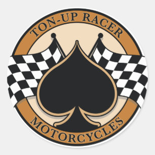 Tonne-up Racer Motorcycles Classic Round Sticker
