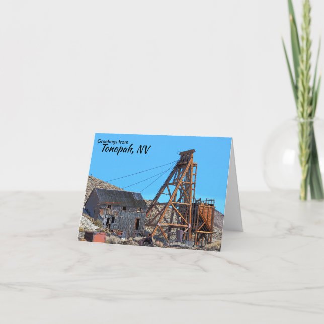 Tonopah Nevada Blank Folded Note Card (Front)