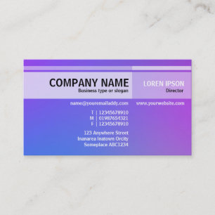 Tons alternatifs - Carte de visite de dégradé doux