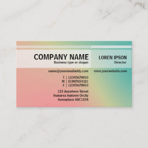 Tons alternatifs - Carte de visite de dégradé doux