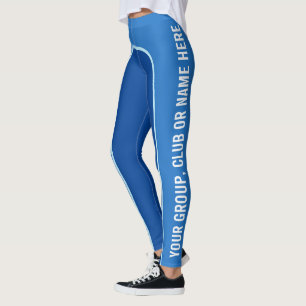 Tons bleus Leggings appelée personnalisable