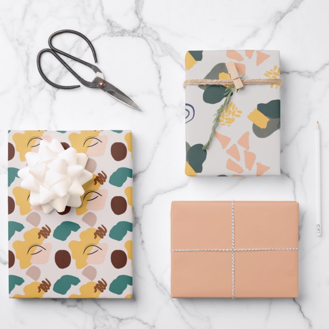 Tons d'art Abstraits des feuilles de papier d'enve (Recto)