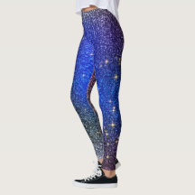 Tons de Blue Sparkling Fitness Leggings