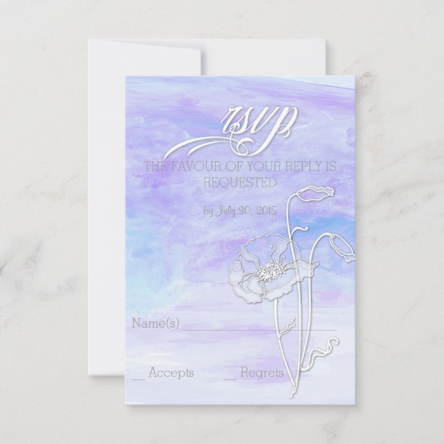 TONS DE BLUES COULEUR D'EAU POPIES RSVP (Devant)