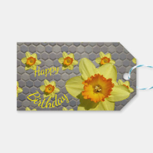 Tons de croûte de Daffodils Bleus. Étiquette cad