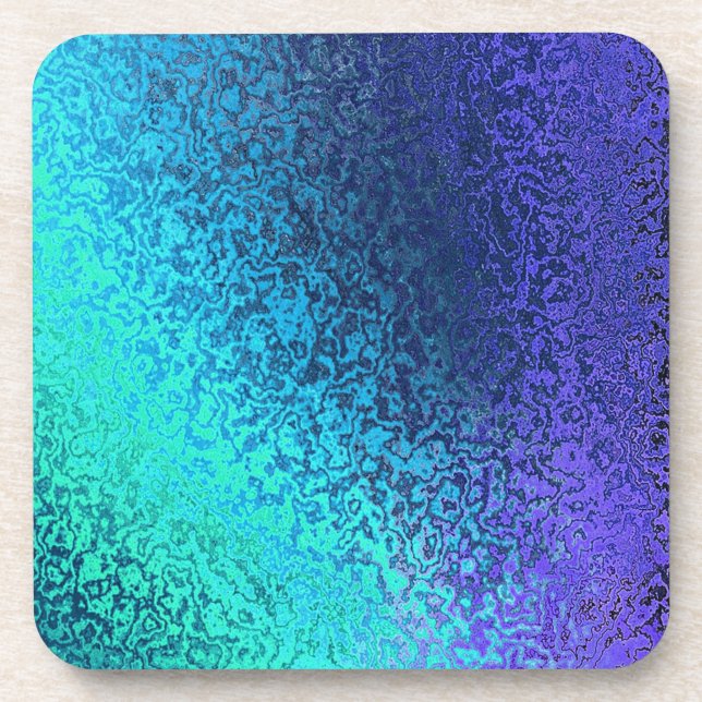 Tons de Dessous de verre de liège Abstrait bleu (Devant)