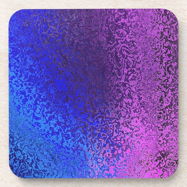 Tons de Dessous de verre de liège Abstrait bleu et (Devant)