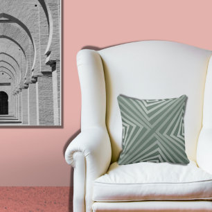 Tons De Gris, Motif Gratté - Oreiller