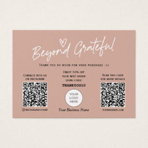 Tons de la Terre Script moderne code QR carte de r
