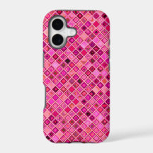 Tons De Mosaïque "Aquarelle" Rose Foncé Motif