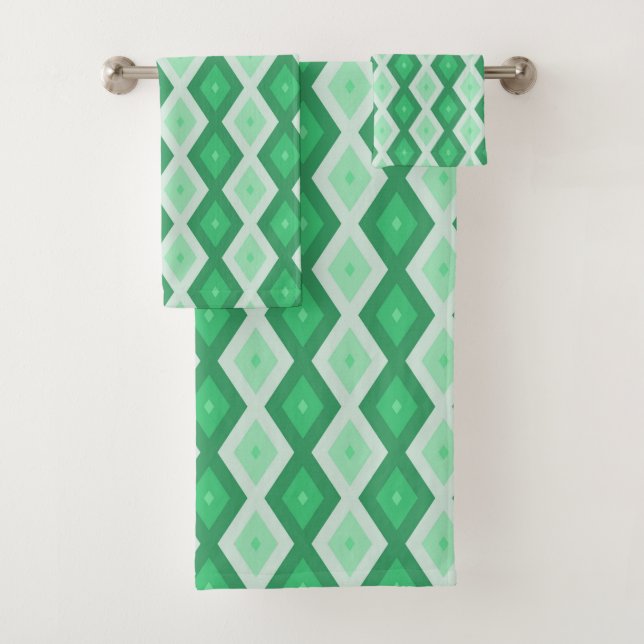 Tons de motif diamant vert (En situation)
