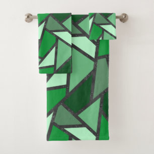 Tons de motif en vitrail vert