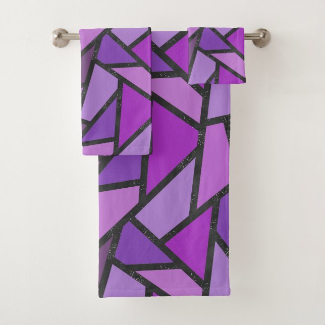 Tons de vitrail violet motif (En situation)