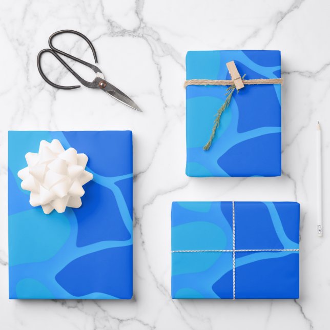 Tons du papier d'enveloppement de dégradé bleu (Recto)