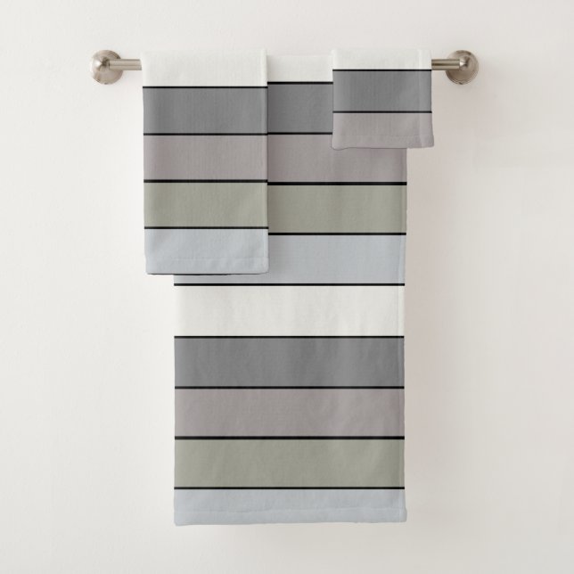 Tons Gris Avec Bandes Noires Sur Papier Aquarelle (En situation)