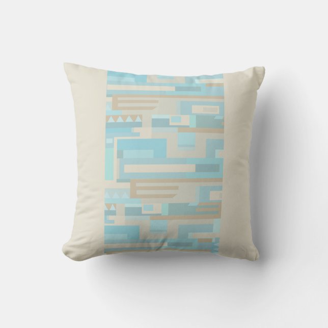 Tons mer et sable abstrait motif accent coussin (Recto)