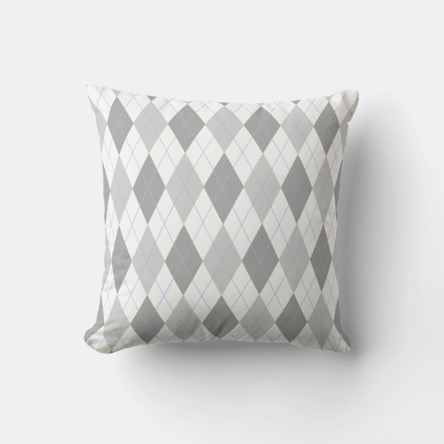 Tons neutres de gris et de blanc Coussin de Jacqua (Recto)