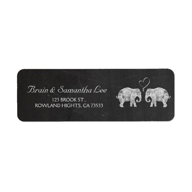 TONS OF LOVE | Elephant Chalkboard Wedding (Front)