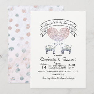 Tons of Love Neutral Gender Couple's Baby Shower Invitation