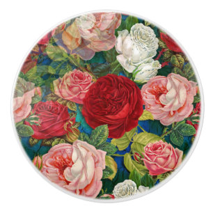 Tons of Roses Garden Ceramic Knob