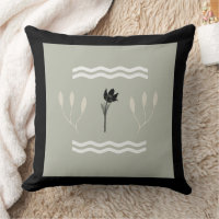 Tons Terre Crocus Oreiller Décoratif Fleur de Croc