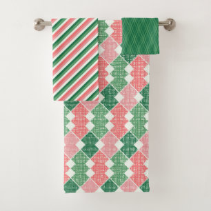 TONS VERT & CORAIL MOTIFS & STRIPES
